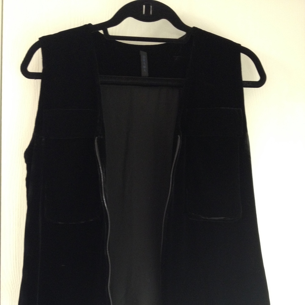 Black Velvet Vest